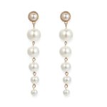 New Trendy Personalised Long Pearl Tassel Earring - Image 4