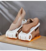 2 pcs- Double Layer Shoe Storage Organizer/Adjustable Shoe Rack - Image 10