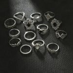 New Trendy Colourful, fashionable 15pcs Finger Ring Set For Women - Image 6