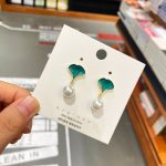 New Trendy Black/Green Pearl Stud and Acrylic Earring - Image 8