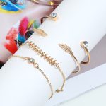 4 Pcs Set Trendy Jewelry Retro Diamond-Studded Exaggerated Women's Fashion Combination Bracelet - Image 7