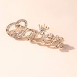 New Fashionable Queen Latter (A Grade) Golden/Silver Hijab/Saree Brooch - Image 4