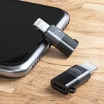 2 Pcs- Type-C OTG Adaptor/Audio Converter to Lightning Adaptor, Type-B Mobilephone/iPhone