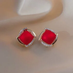 New Trendy Rounded Alloy/Acrylic Earring