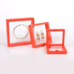 3 Pcs Set Transparent PE Film Floating Storage Jewelry Packaging Box