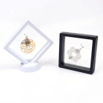 1 Pcs- 7*7CM Transparent PE Film Floating Storage Jewelry Packaging Box
