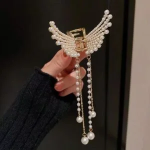 Pearl and Rhinestone Butterfly Hairclip/Bun Maker
