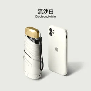 Mini Pocket Umbrella - Quicksand White