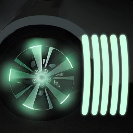 20 Pcs- Reflective & Colorful Laser Luminous Bicycle, Bike, Car Wheel Anti-collision Fluorescent Sticker