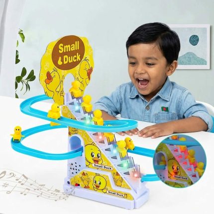 Rechargeable Musical Duck Climbing Stair Toy Set for Kids
